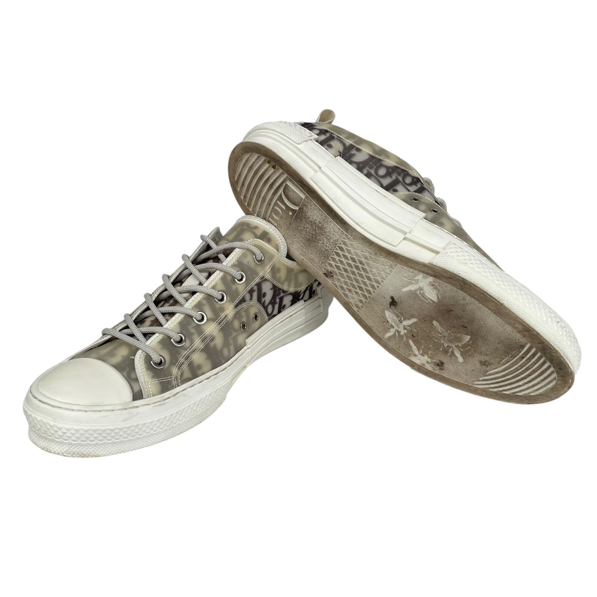 Dior B23 Monogram Canvas Low Trainers UK 10.5