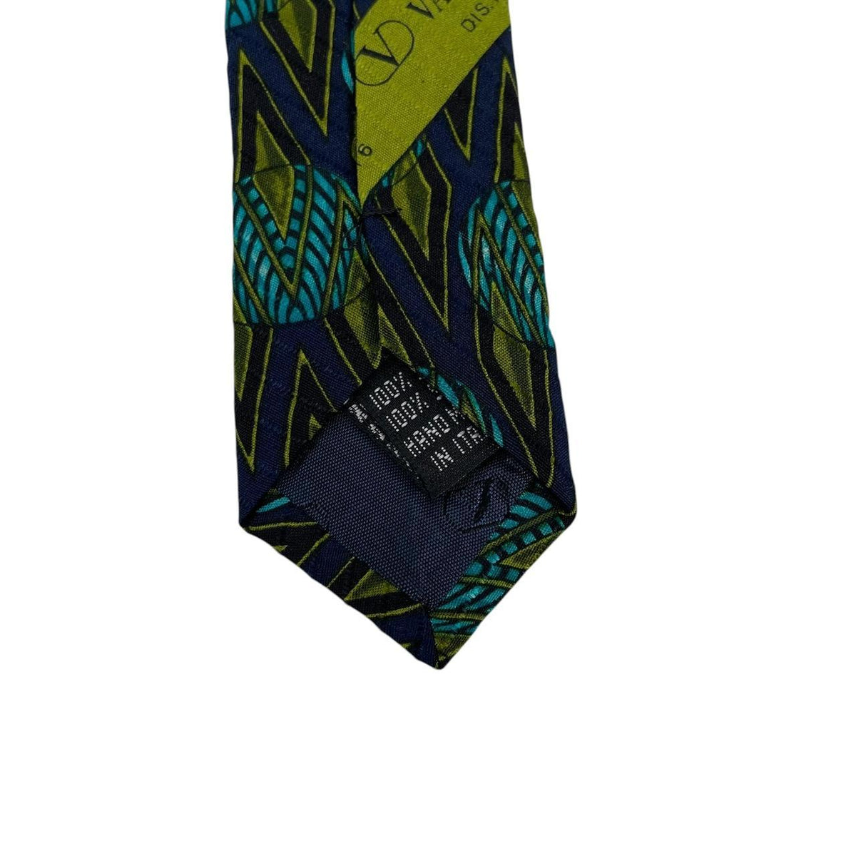 Vintage Valentino Geometric Pattern Silk Tie