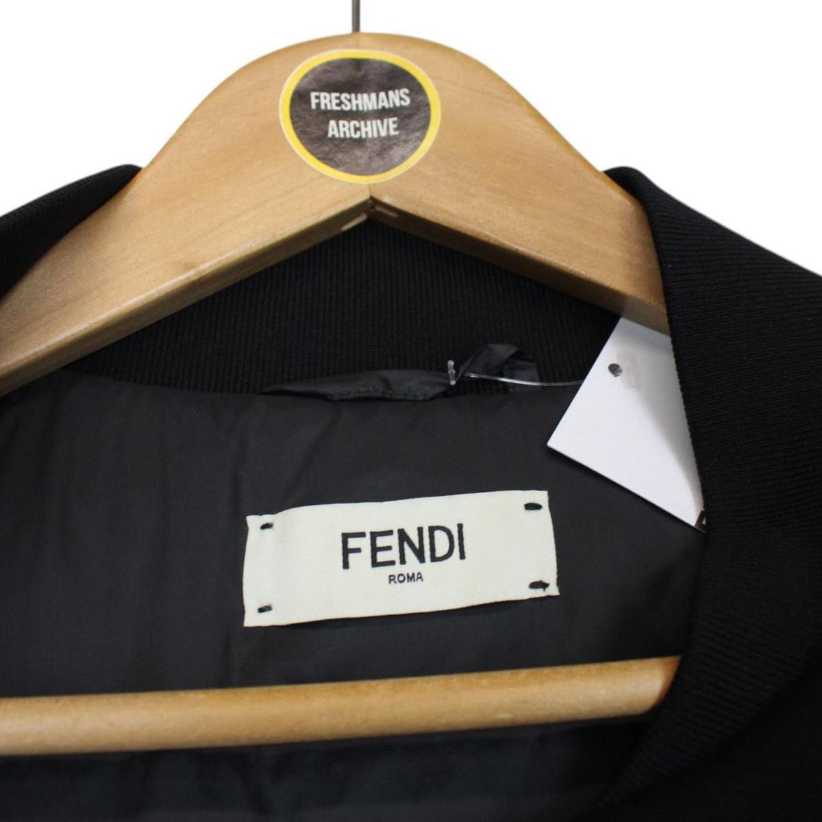 Fendi Karlito Logo Appliqué Down Bomber Jacket Large