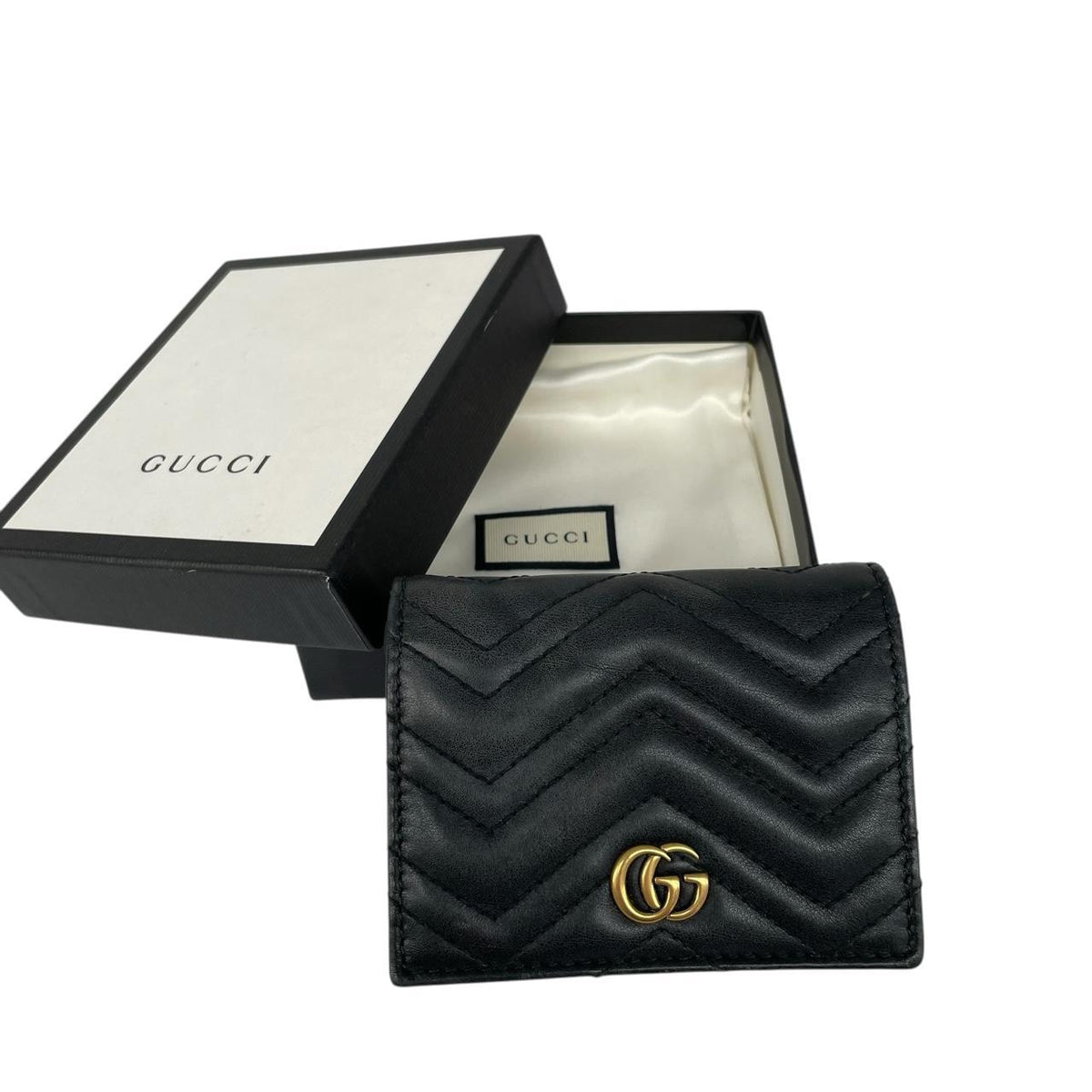 Gucci Calfskin Matelasse GG Marmont Wallet