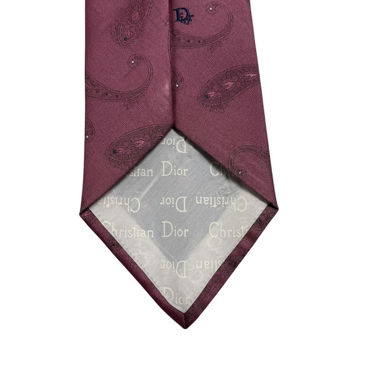 Vintage Christian Dior Paisley Print Polyester Tie