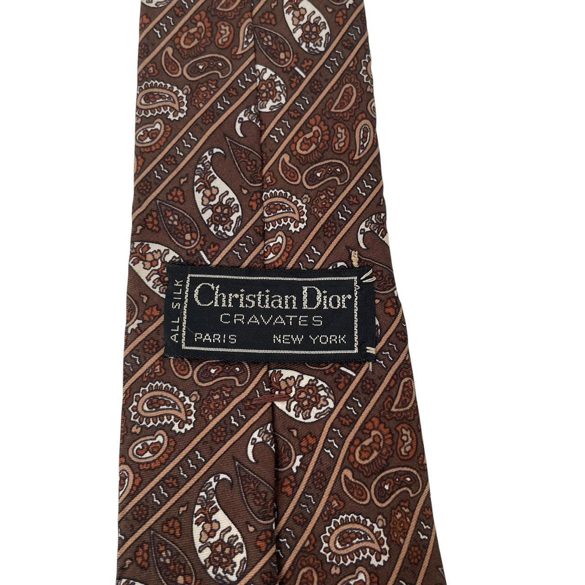 Vintage Christian Dior Abstract Print Silk Tie