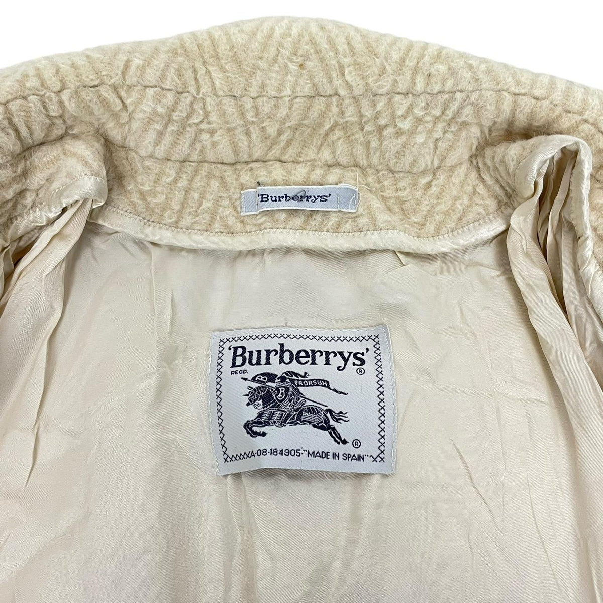 Vintage 80s Burberry Wool Coat Small