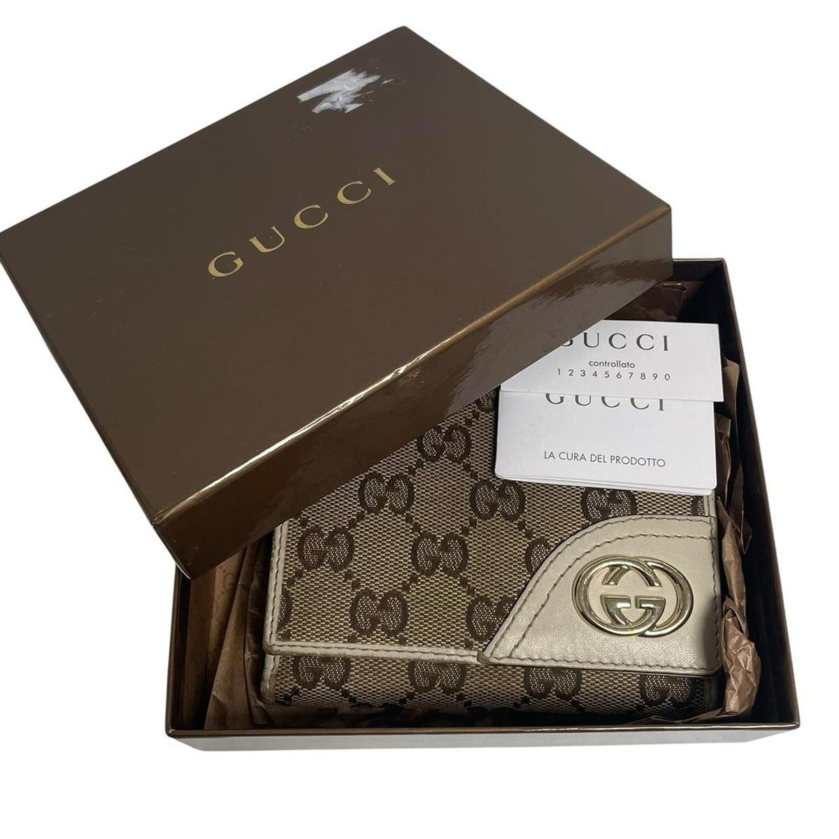Pre-Loved Gucci Supreme Monogram Bifold Wallet
