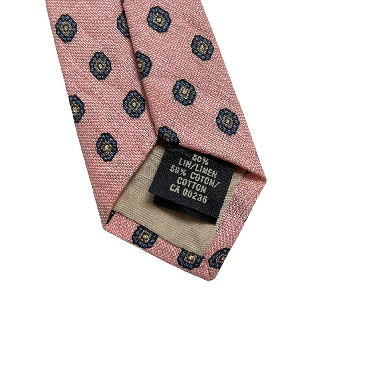 Vintage Lanvin Geometric Print Silk Tie