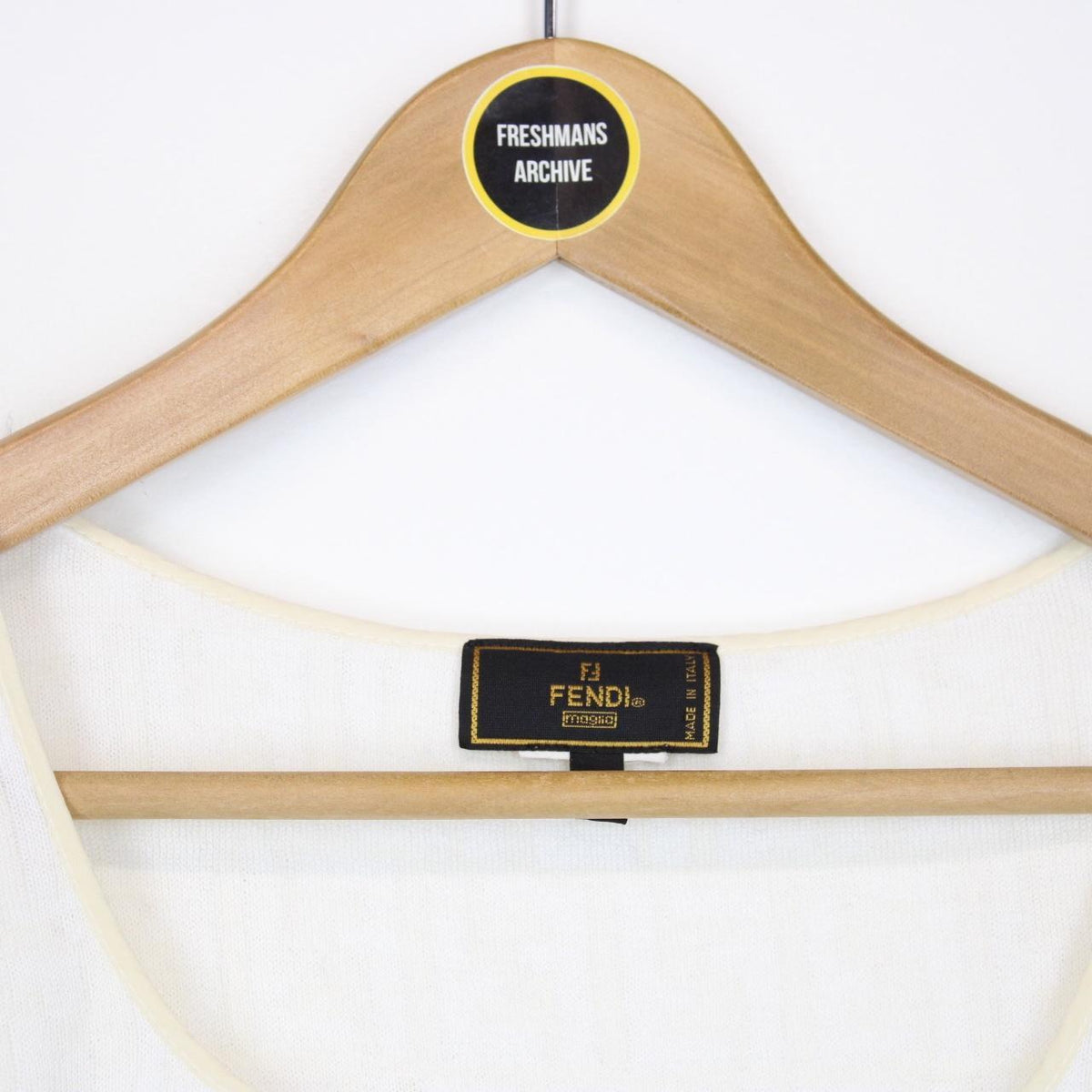 Vintage 90s Fendi Zucca Monogram Deep Neck Top Small