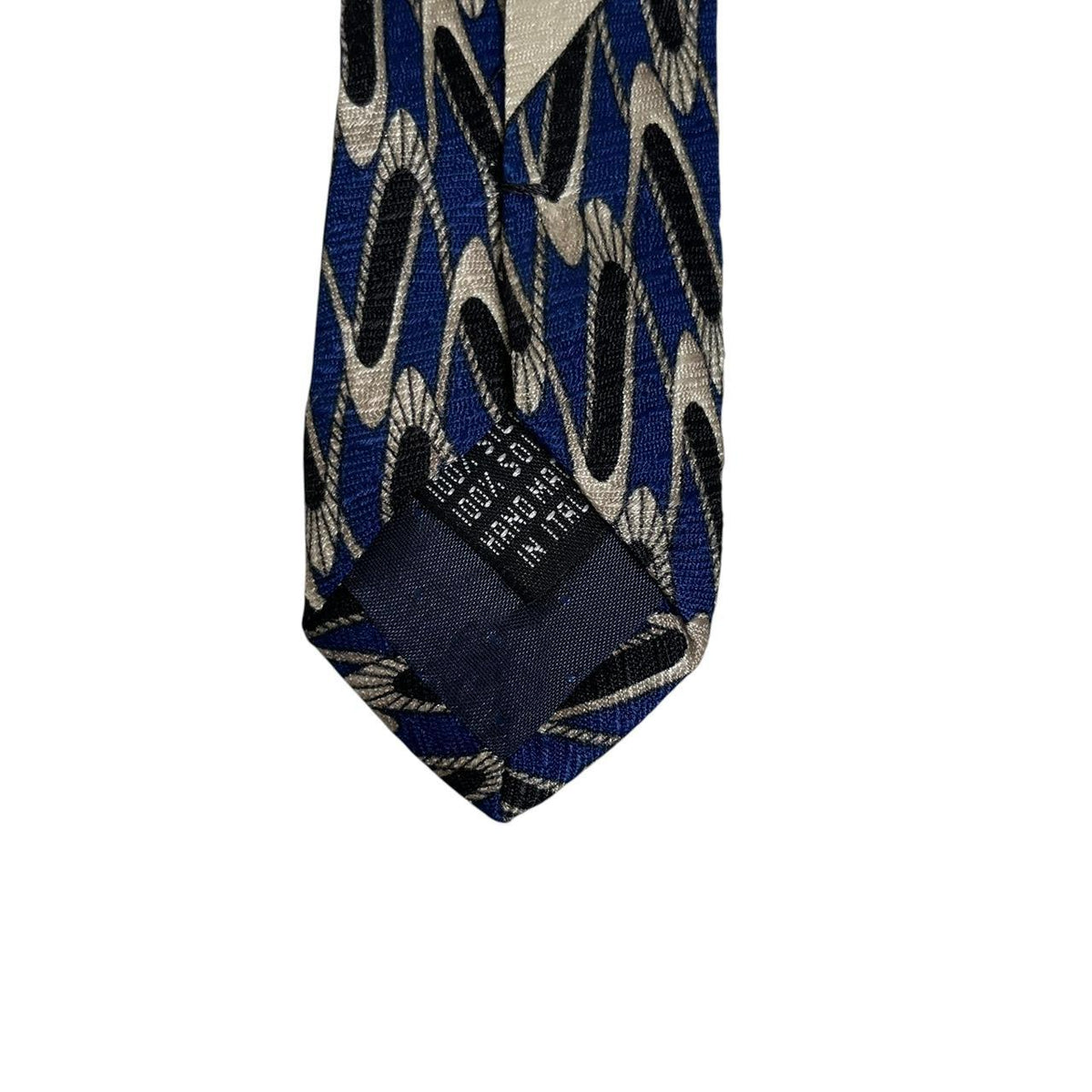 Vintage Valentino Geometric Pattern Silk Tie