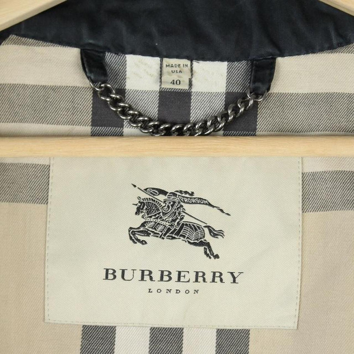 Vintage 90s Burberry Belted Trench Coat Medium