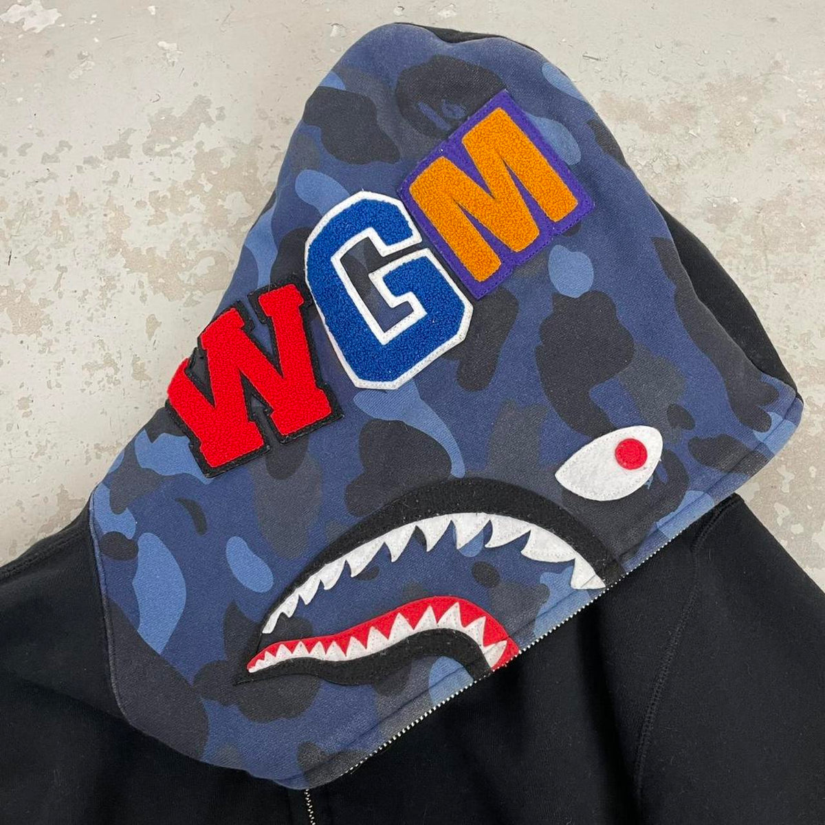 Bape Camo WGM Shark Hoodie XL