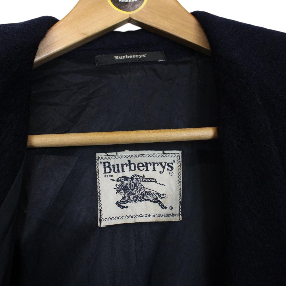 Vintage 90s Burberry Virgin Wool Coat Small