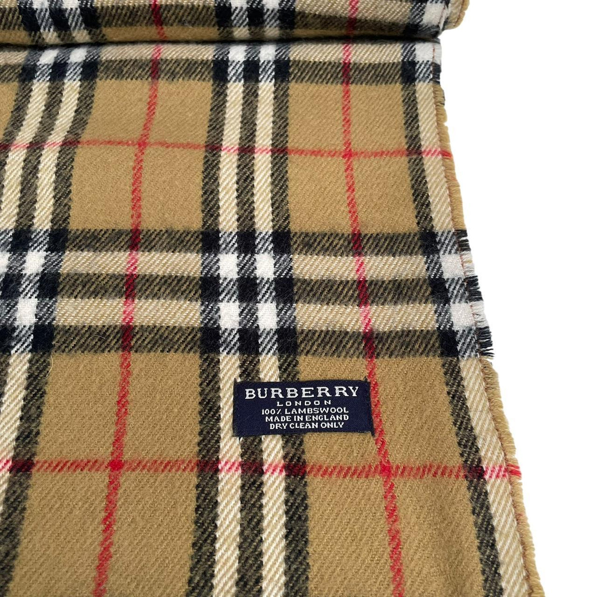 Vintage 90s Burberry Lambswool Scarf