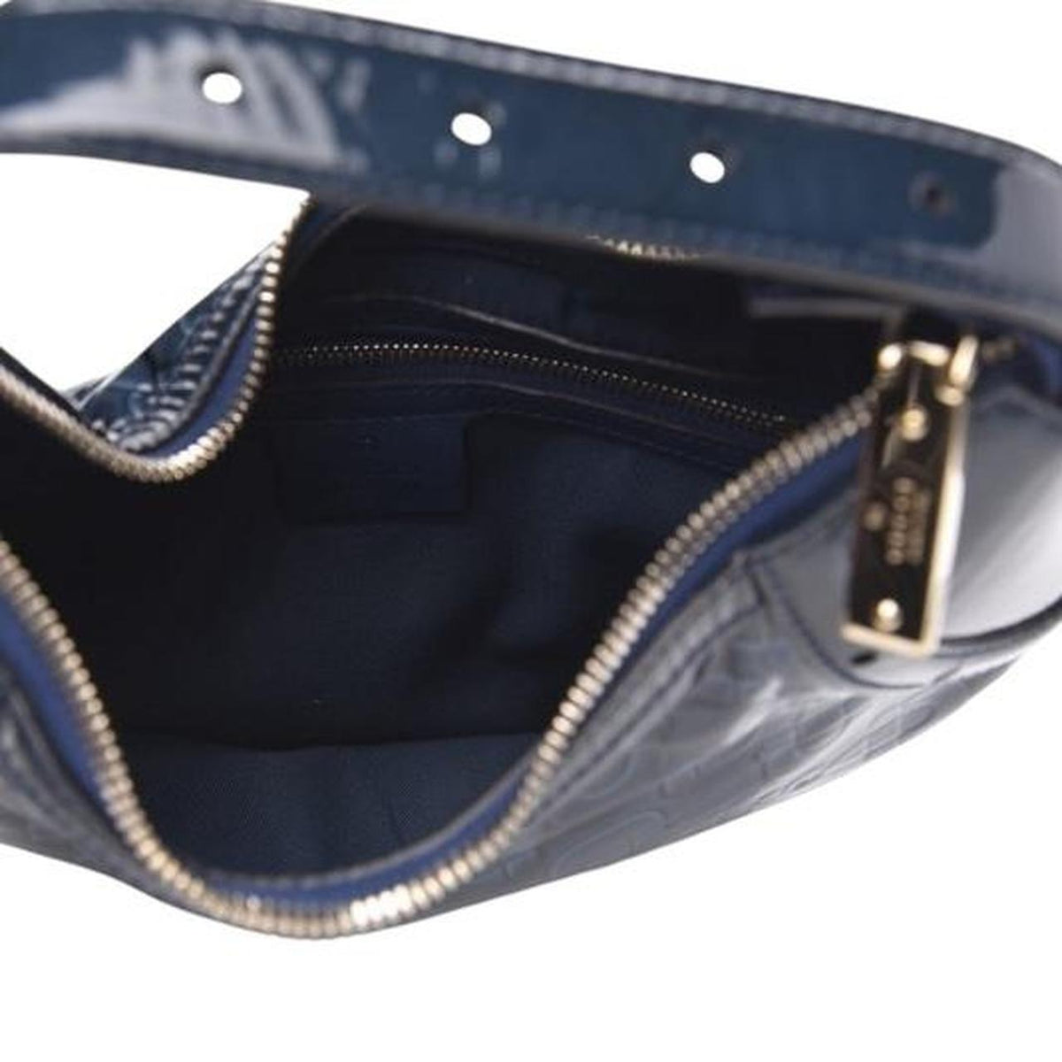 Gucci Patent Leather Horsebit Embossed Hobo Bag
