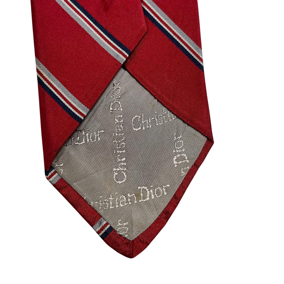 Vintage Christian Dior Striped Silk Tie