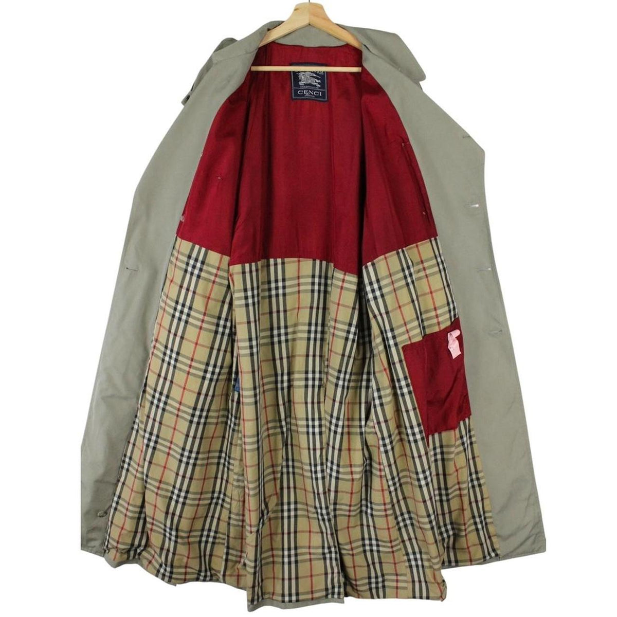 Vintage 90s Burberry Belted Trench Coat Large
