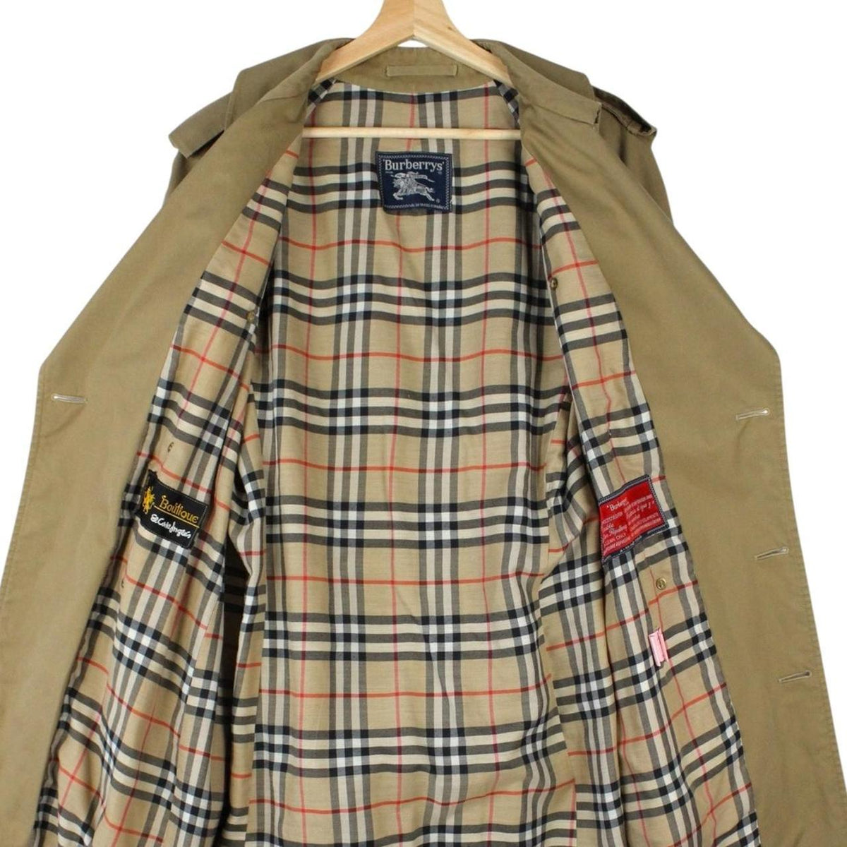 Vintage 90s Burberry Belted Trench Coat Medium