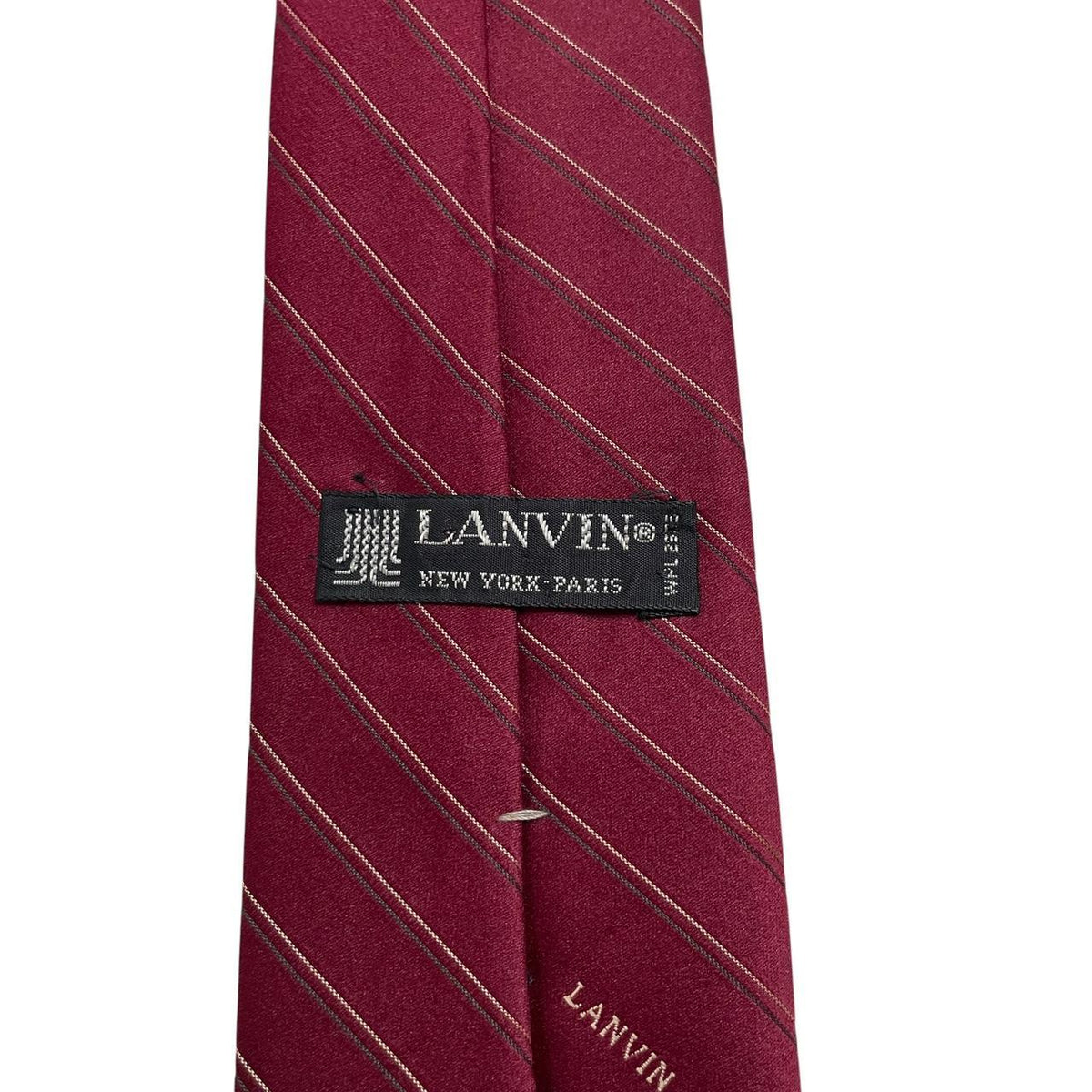 Lanvin Logo Print Silk Tie
