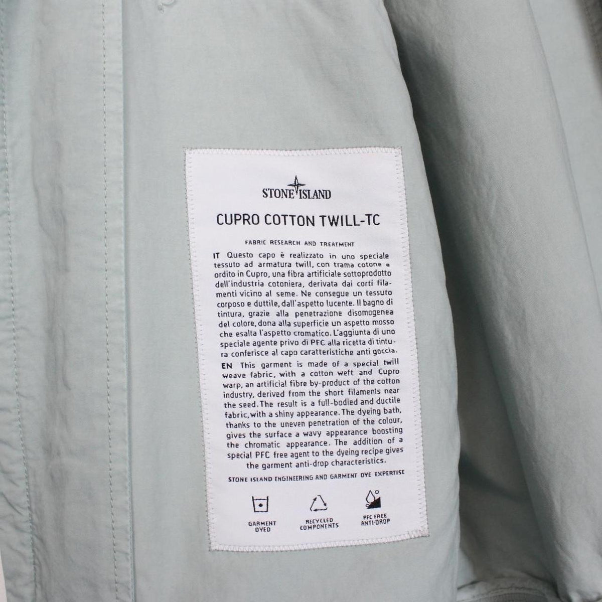 Stone Island SS 2023 Cupro Cotton Twill-TC Bomber Jacket