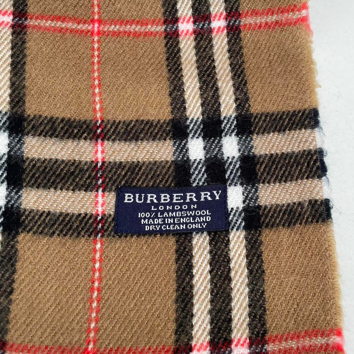 Vintage 90s Burberry Lambswool Scarf