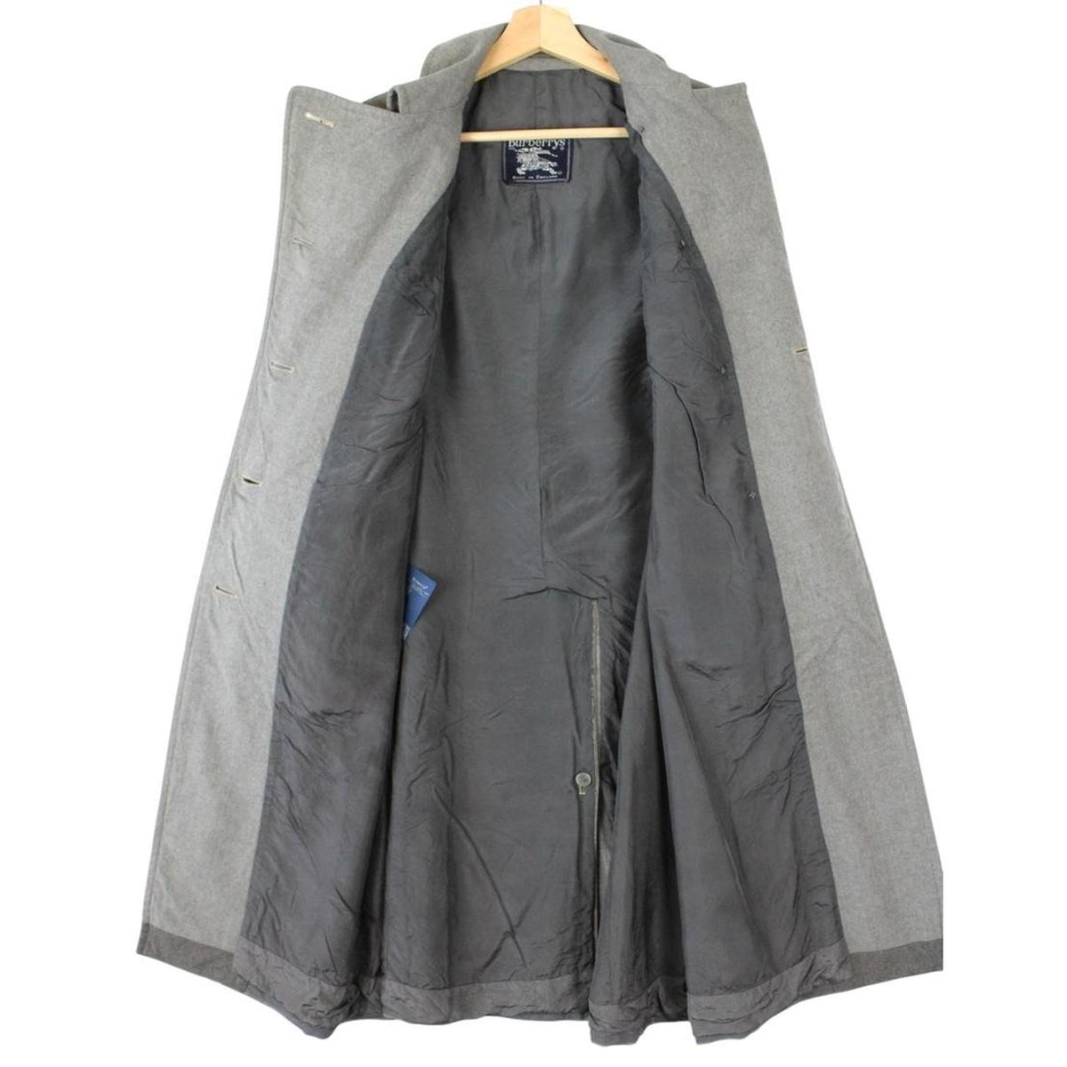 Vintage 90s Burberry Wool Trench Coat Medium