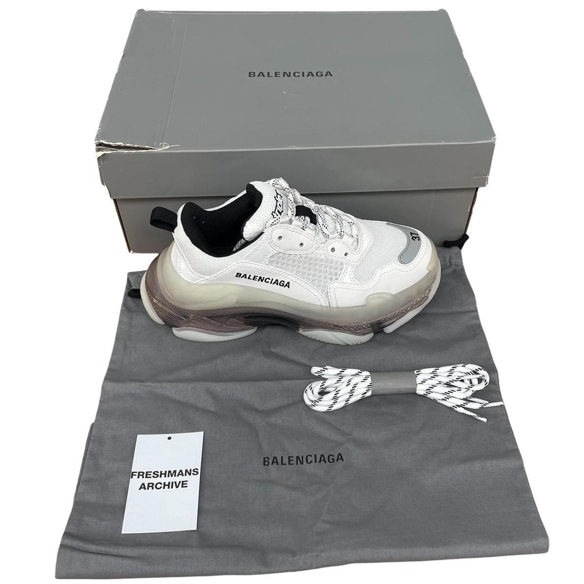 Balenciaga Triple S Clear Sole Mesh Trainers UK 4