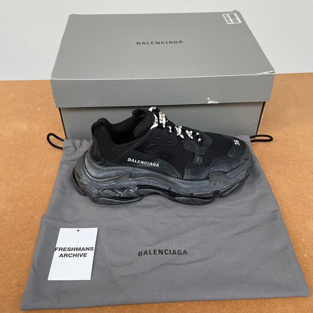 Balenciaga Triple S Pre-Distressed Trainers UK 5
