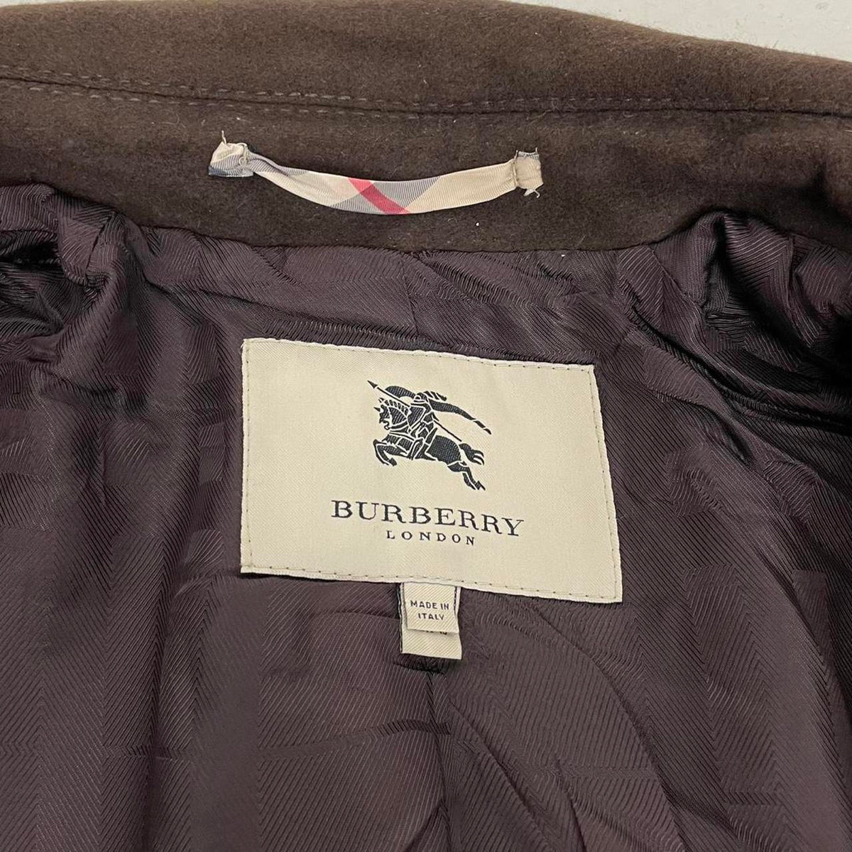 Burberry London Cashmere Wool Belted Trench Coat Small