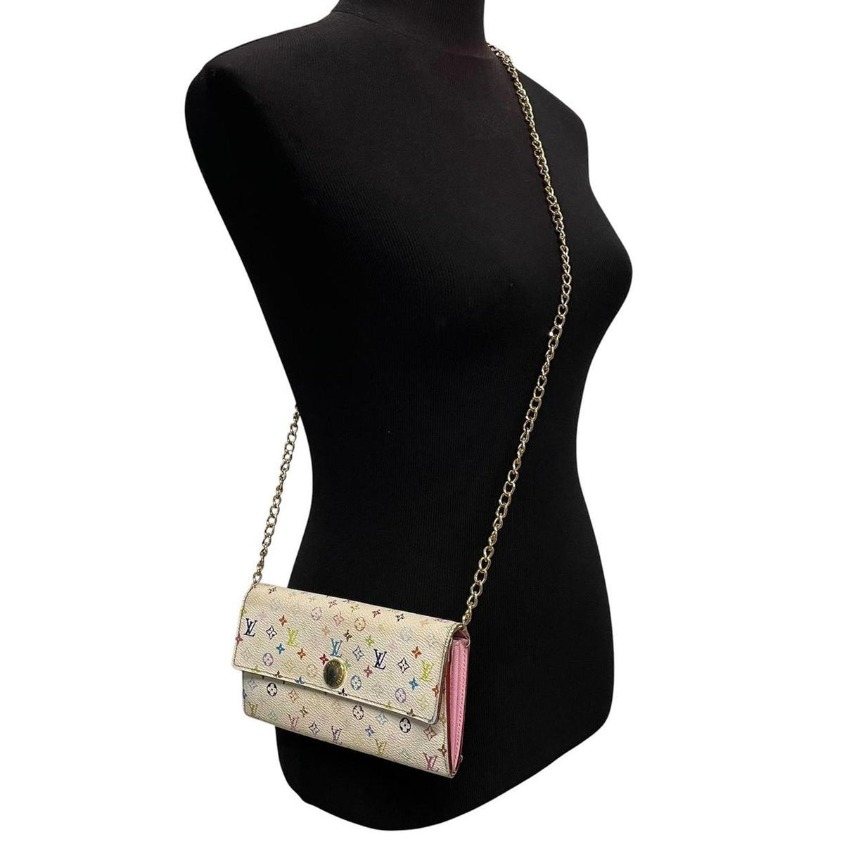 Pre-Loved Louis Vuitton x Takashi Murakami Sarah Crossbody Wallet