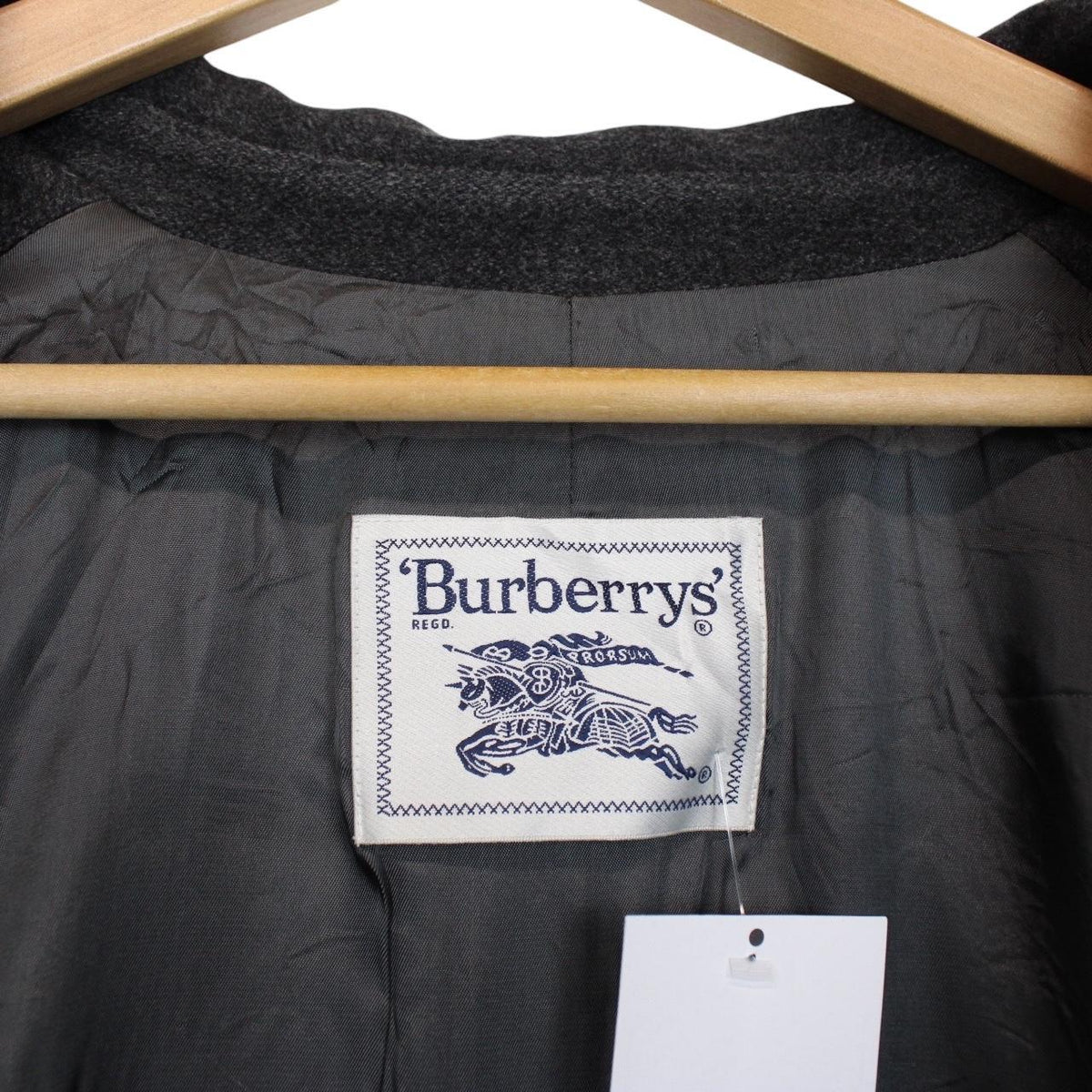 Vintage 90s Burberry Cashmere Wool Coat Medium