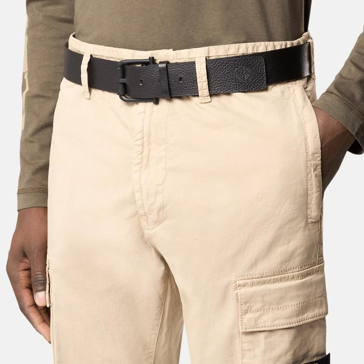 Stone Island Tumbled Leather Belt