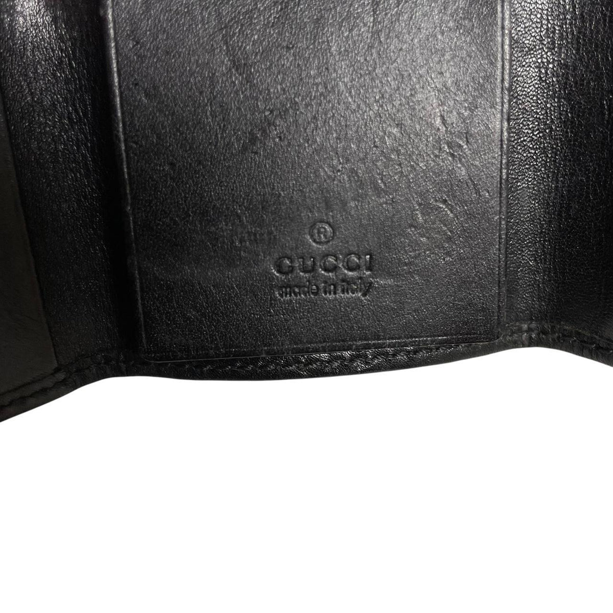 Pre-Loved Gucci Monogram Leather Key Case