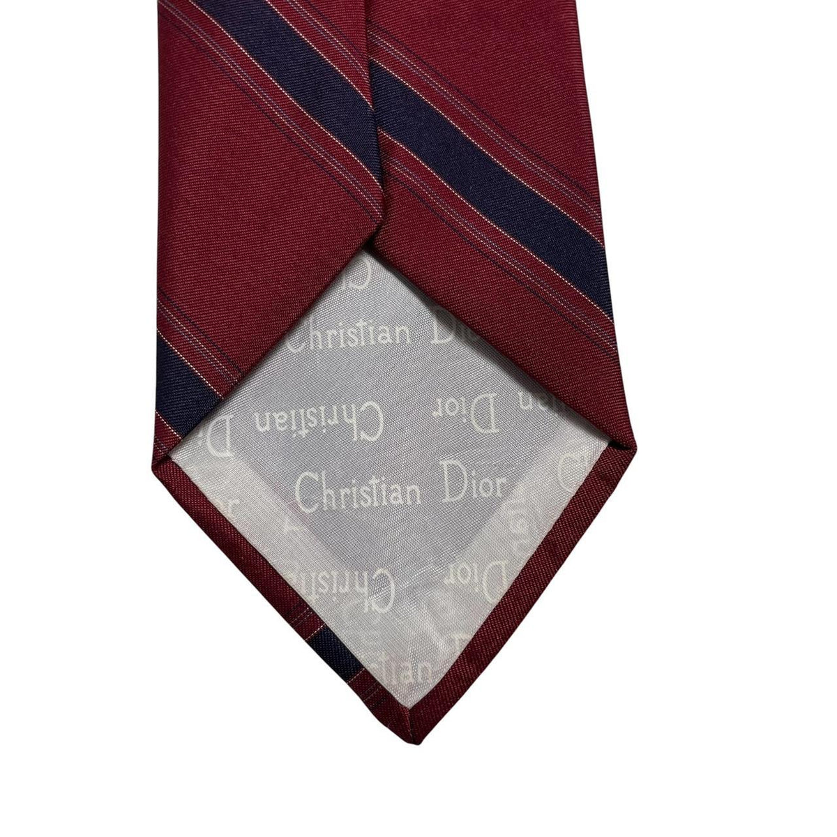 Vintage Christian Dior Striped Polyester Tie