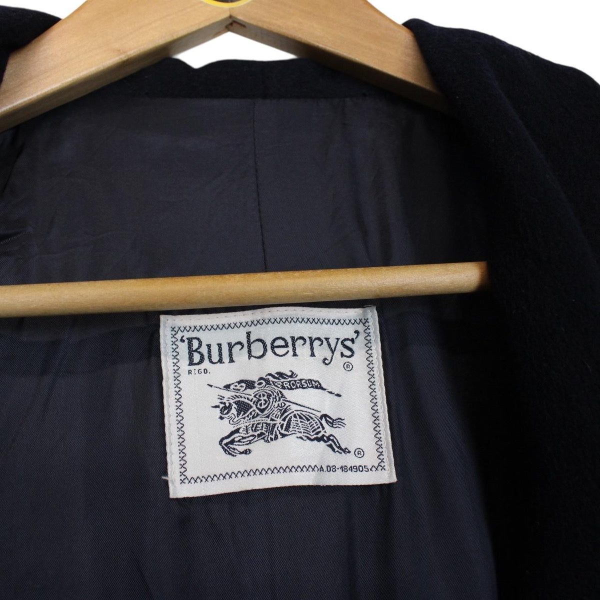 Vintage 80s Burberry Virgin Wool Coat Medium