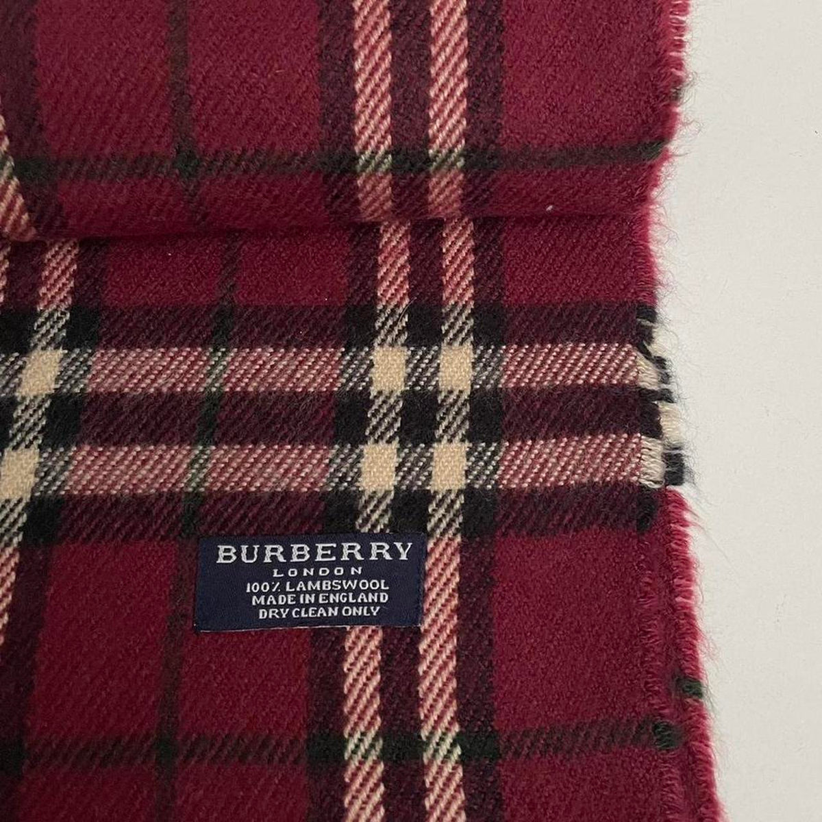 Vintage 90s Burberry Lambswool Scarf