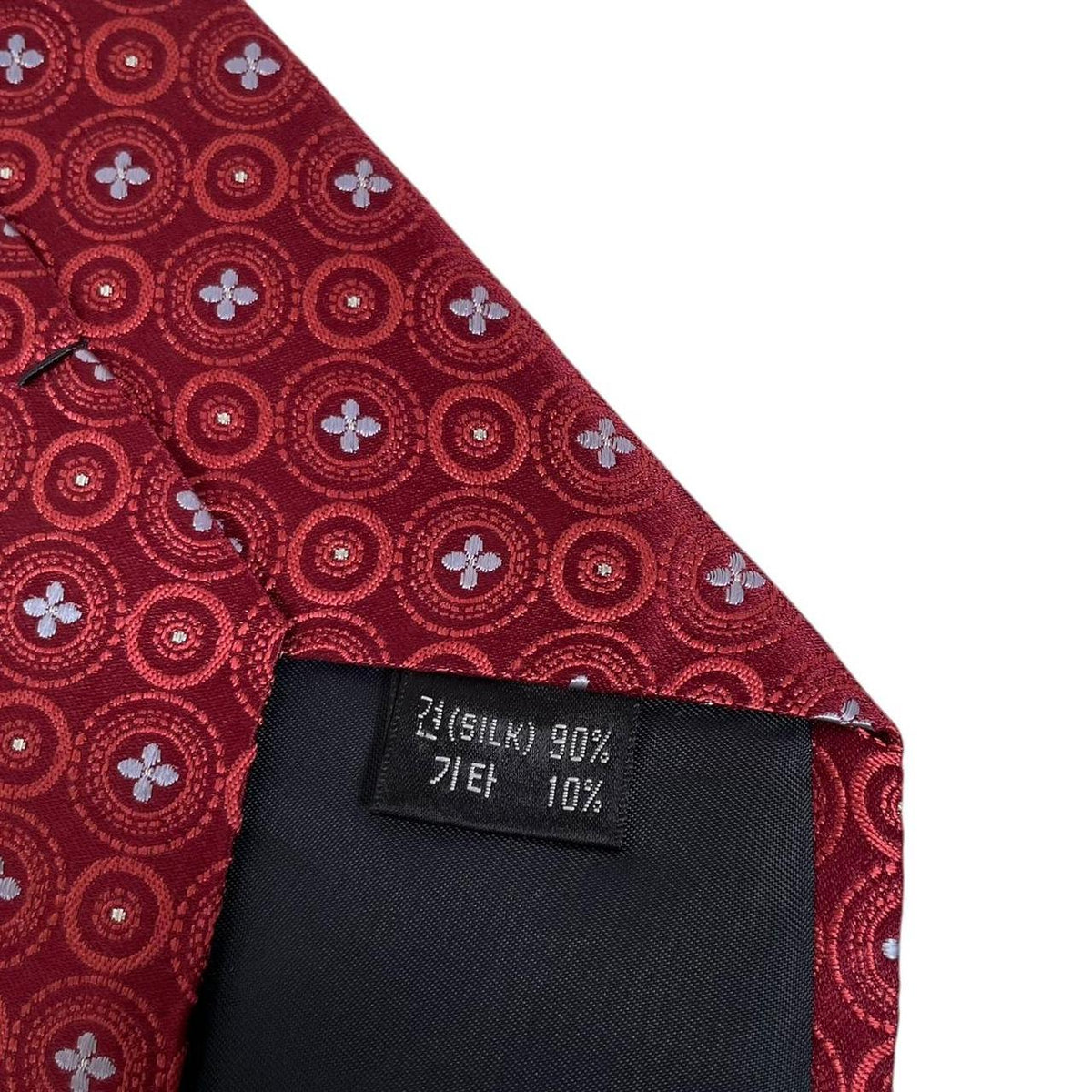 Vintage Aquascutum Geometric Print Silk Tie