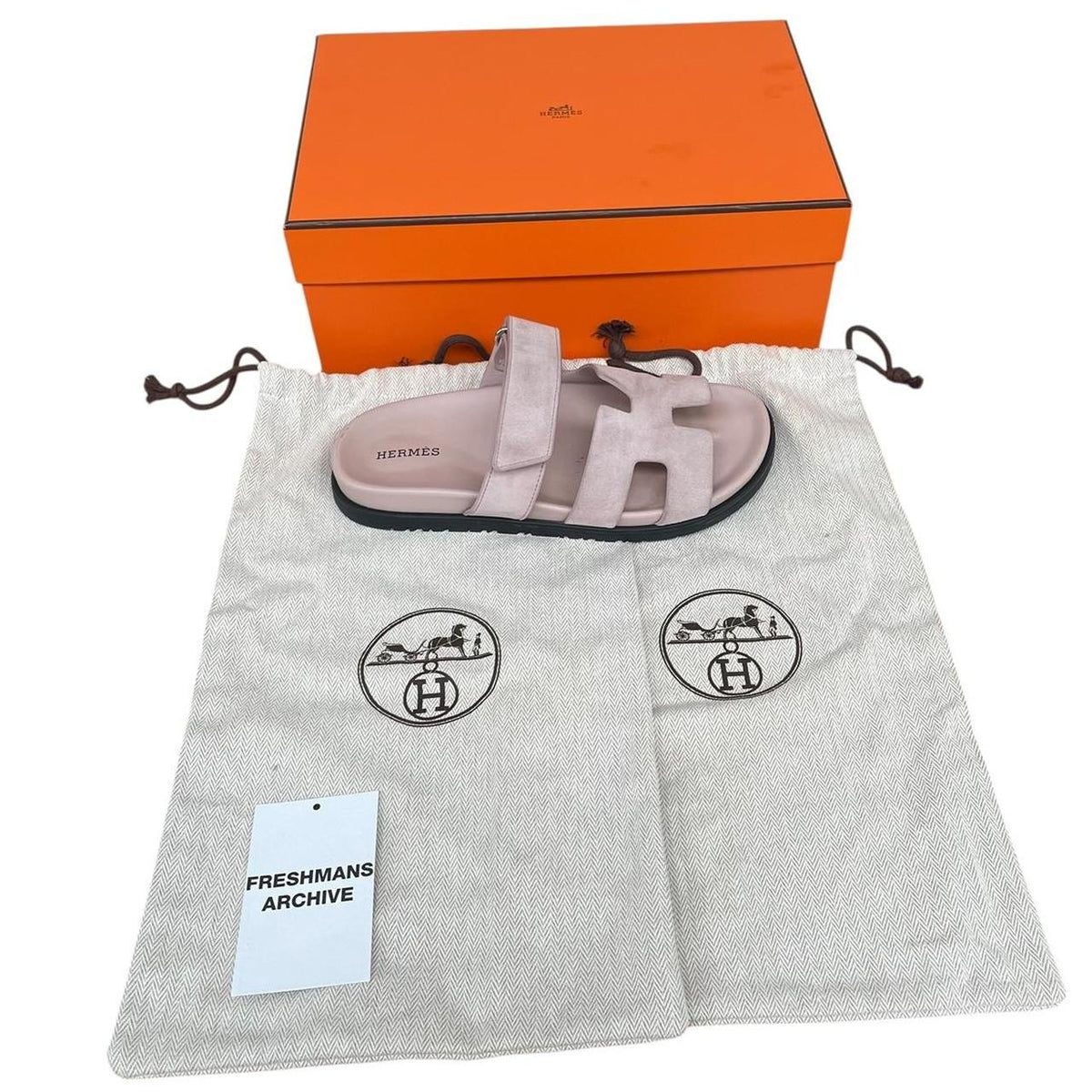 Hermes Chypre Suede Leather Sandals UK 3.5