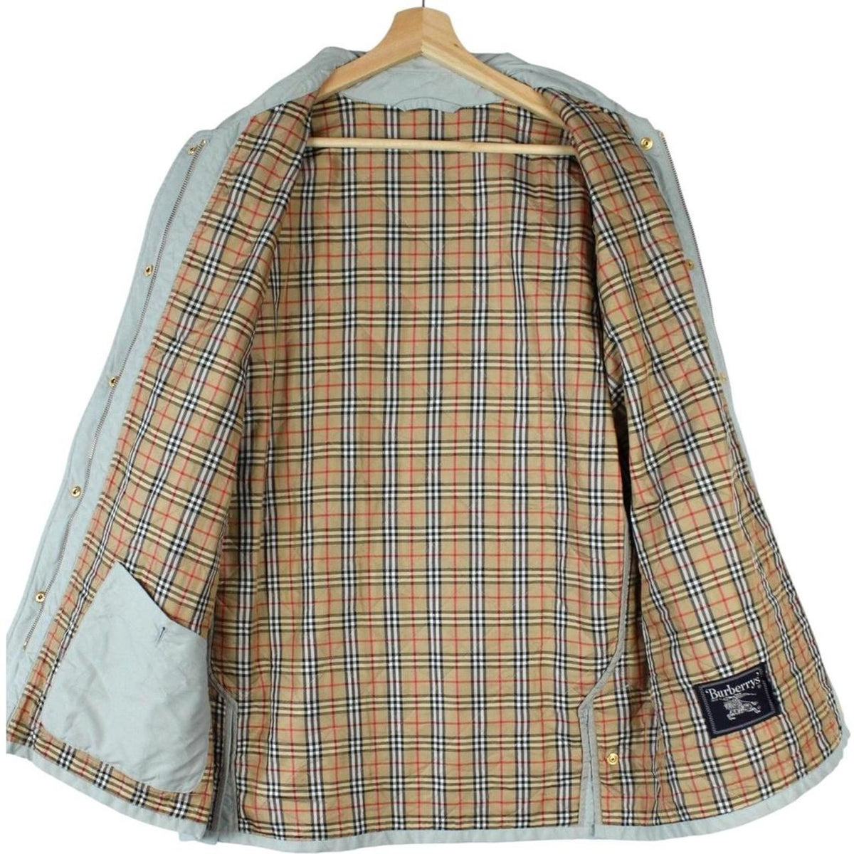 Vintage 90s Burberry Diamond Quilted Jacket XL