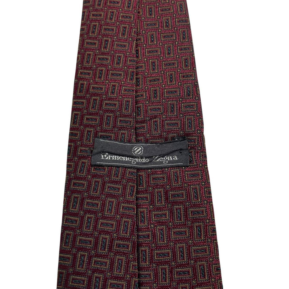 Ermenegildo Zegna Geometric Print Silk Tie