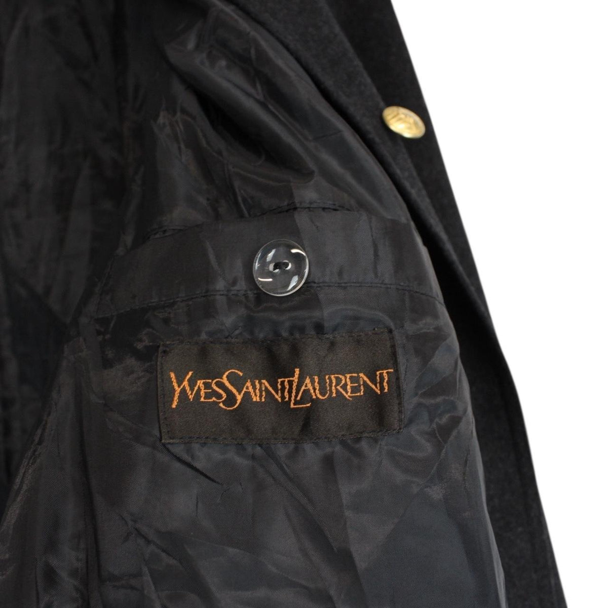 Vintage 90s Yves Saint Laurent Virgin Wool Coat XL