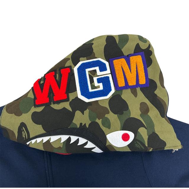 Bape Full Zip WGM Shark Hoodie Large