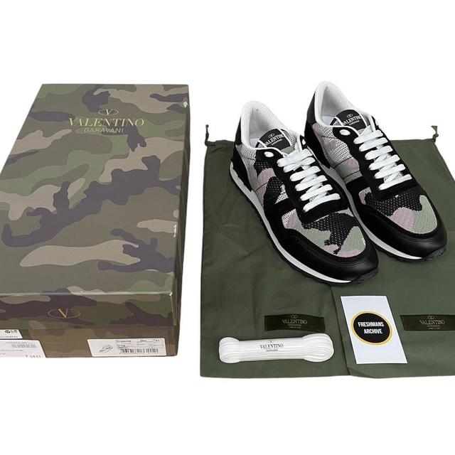 Valentino Garavani Mesh Rockrunner Camo Trainers Uk 7