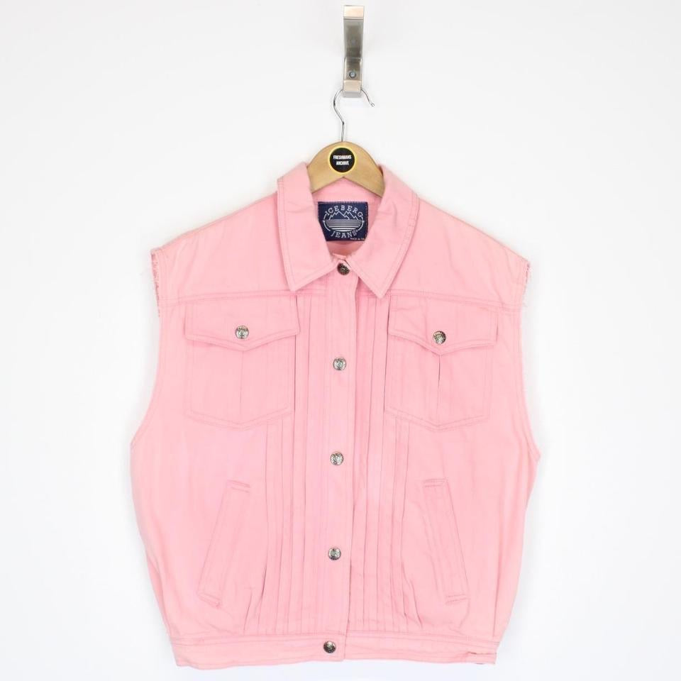 Vintage Iceberg Jeans Denim Vest Large