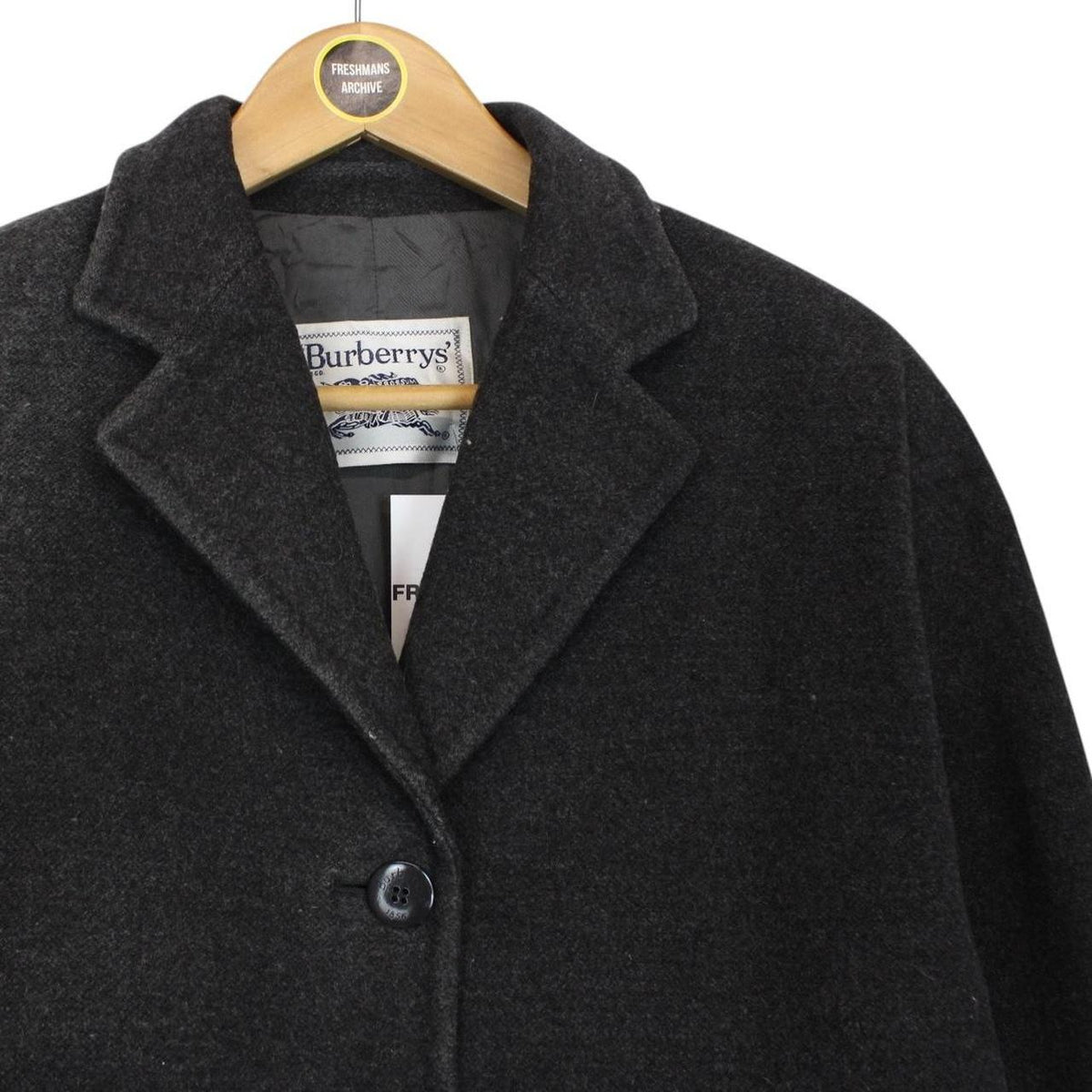 Vintage 90s Burberry Cashmere Wool Coat Medium