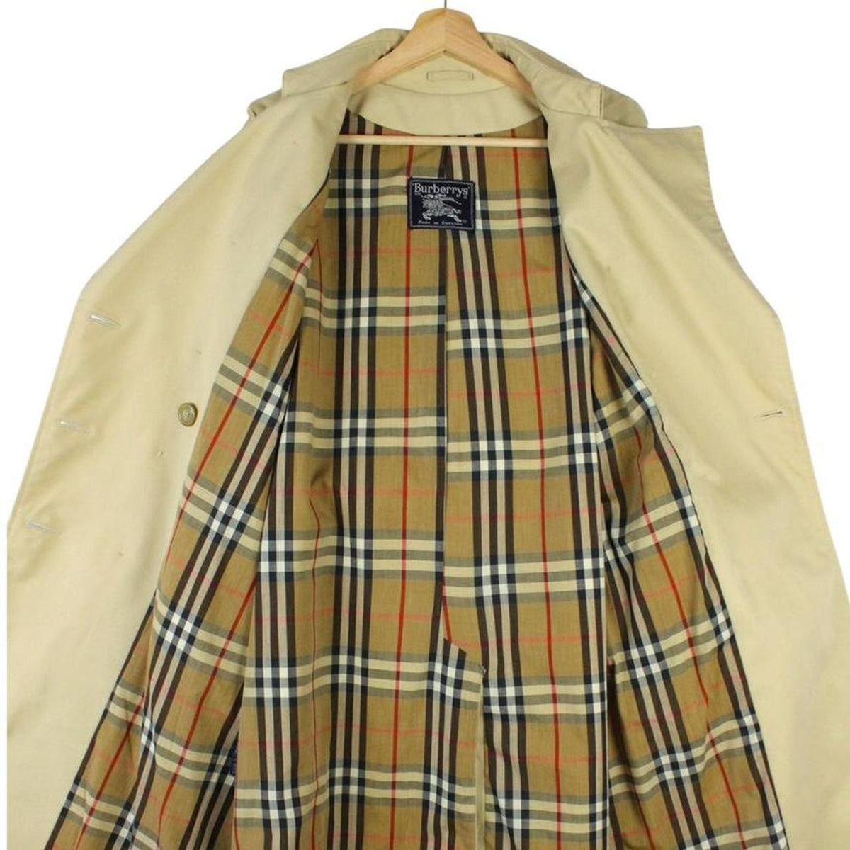 Vintage 90s Burberry Belted Trench Coat Medium