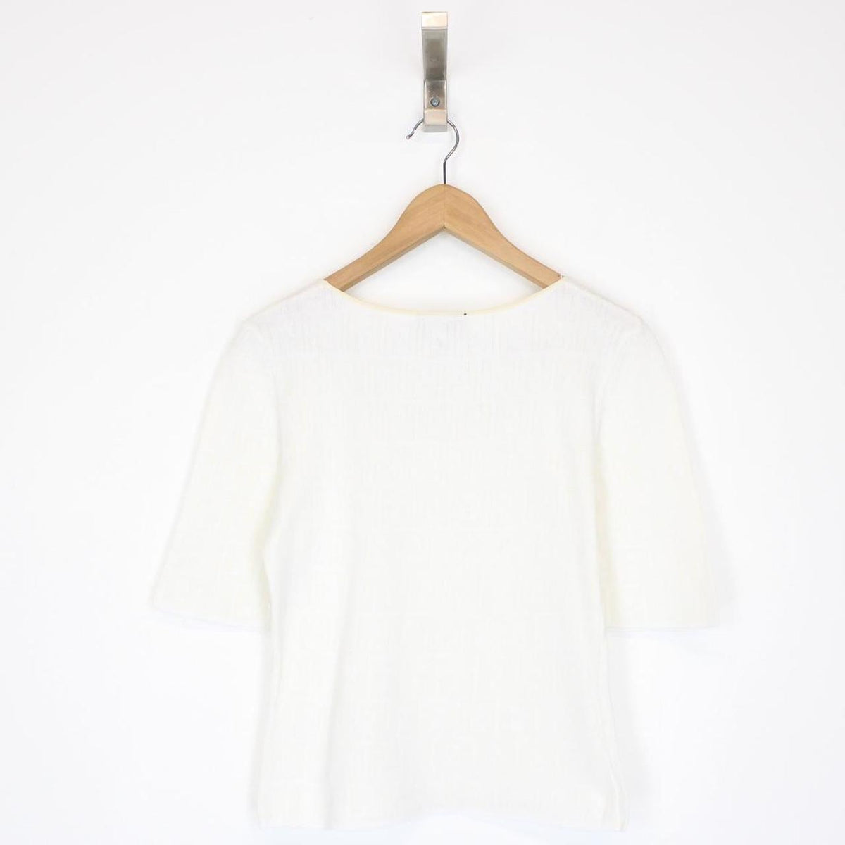 Vintage 90s Fendi Zucca Monogram Deep Neck Top Small