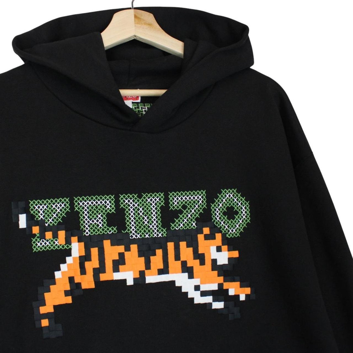 Kenzo Paris Digital Tiger Design Hoodie Large