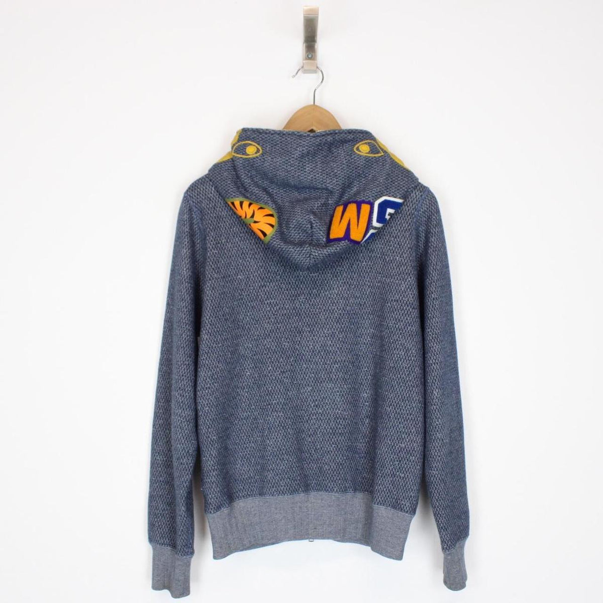 Bape Blue WGM Shark Hoodie Small