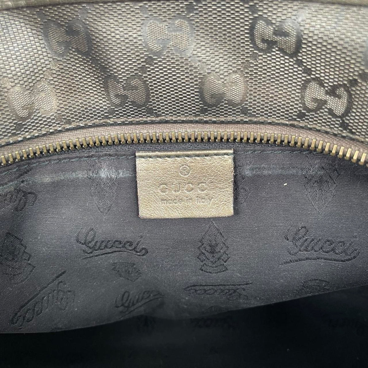 Pre-Loved Gucci Monogram Canvas Imprime Tote Bag