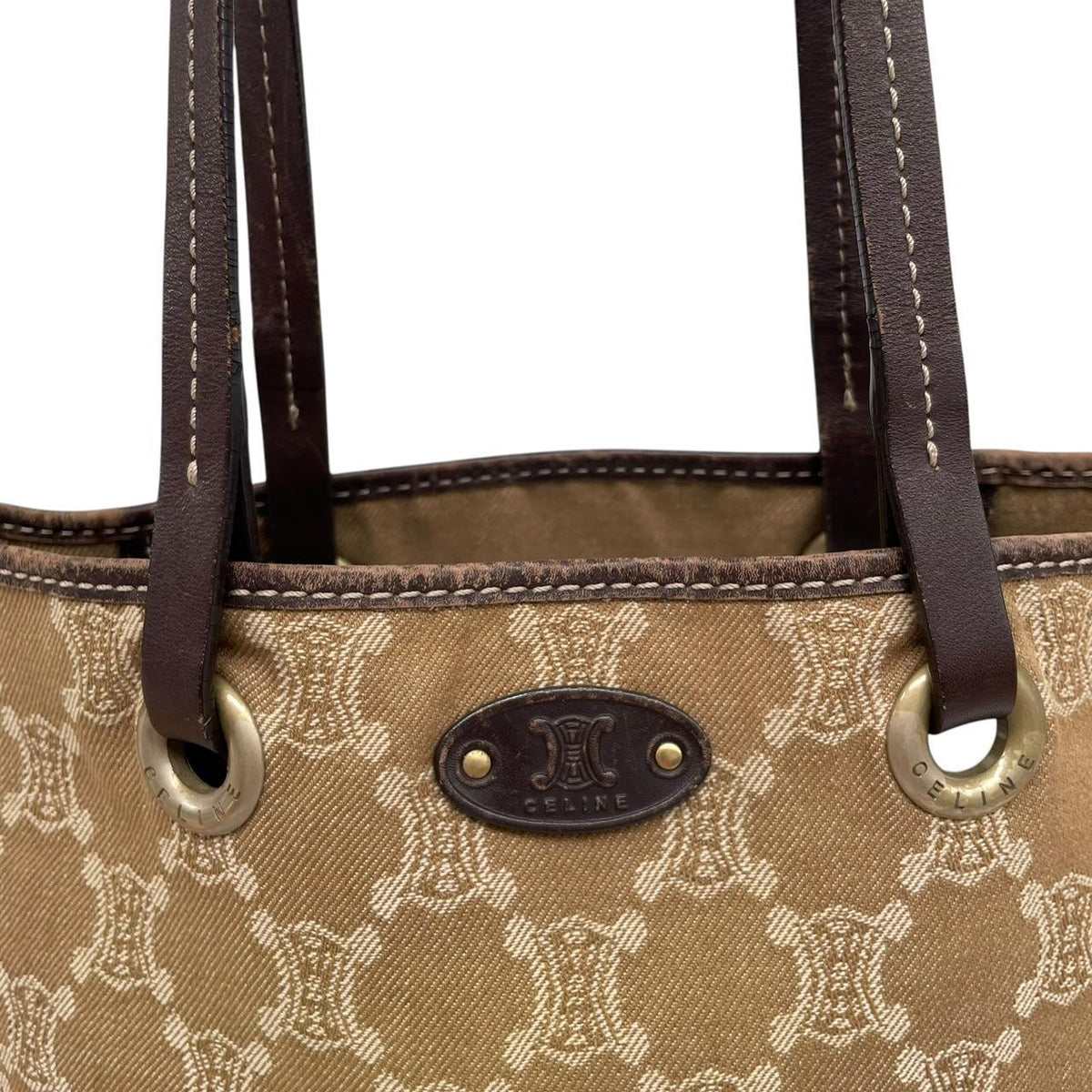 Pre-Loved Celine Macadam Denim Tote Bag