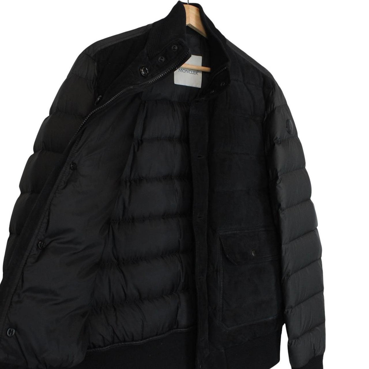 Moncler Raphael Suede Leather Down Jacket Medium