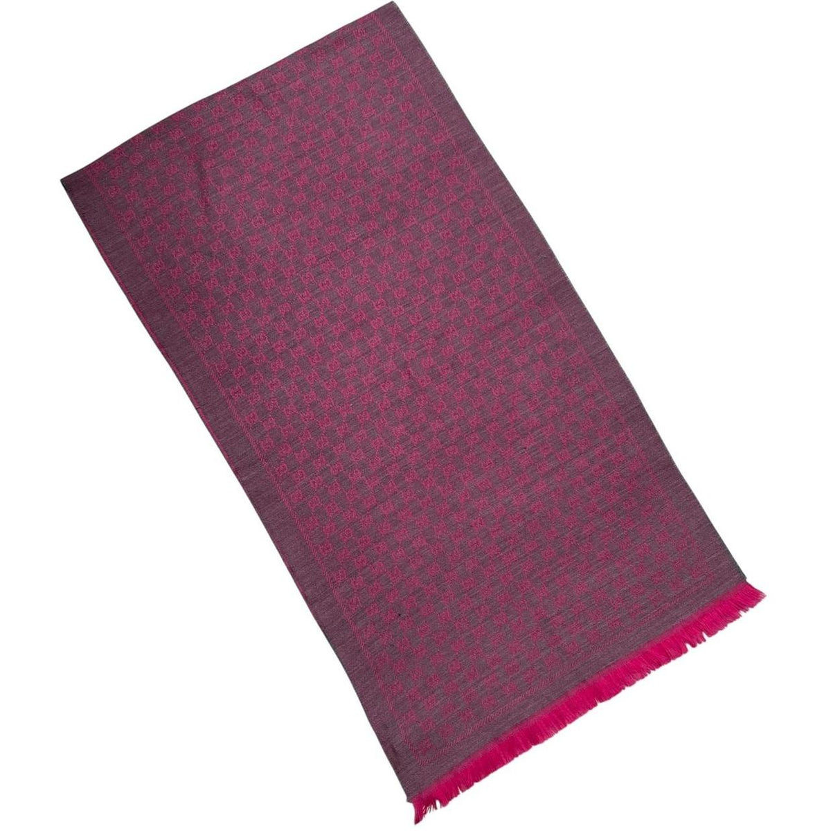 Gucci GG Monogram Frayed Wool Scarf